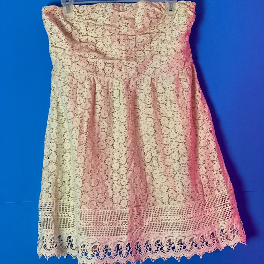Delia’s-cream lace tube dress